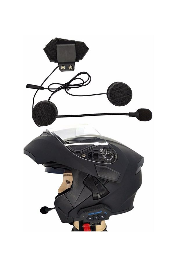 Bt12C Bluetooth 5.3 Motorsiklet Interkom Mikrofonlu Kulaklık Kask Premium - 3