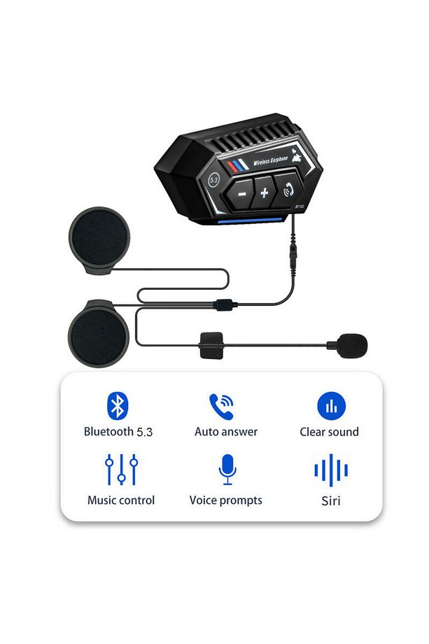 Bt12C Bluetooth 5.3 Motorsiklet Interkom Mikrofonlu Kulaklık Kask Premium - 1