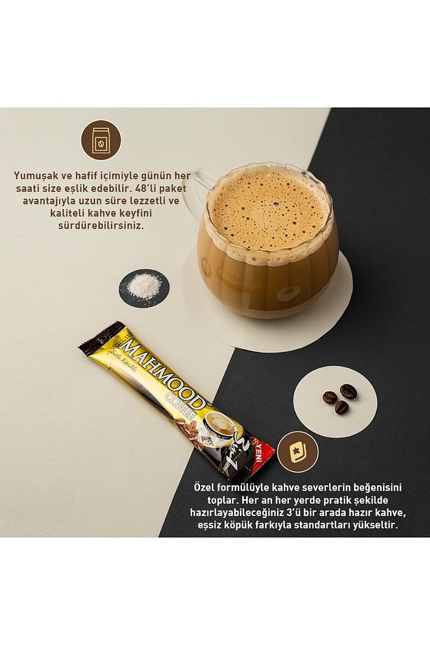 3ü1 arada Sütlü Köpüklü Hazır Kahve 48 Adet X 18 Gram 2li set - 7