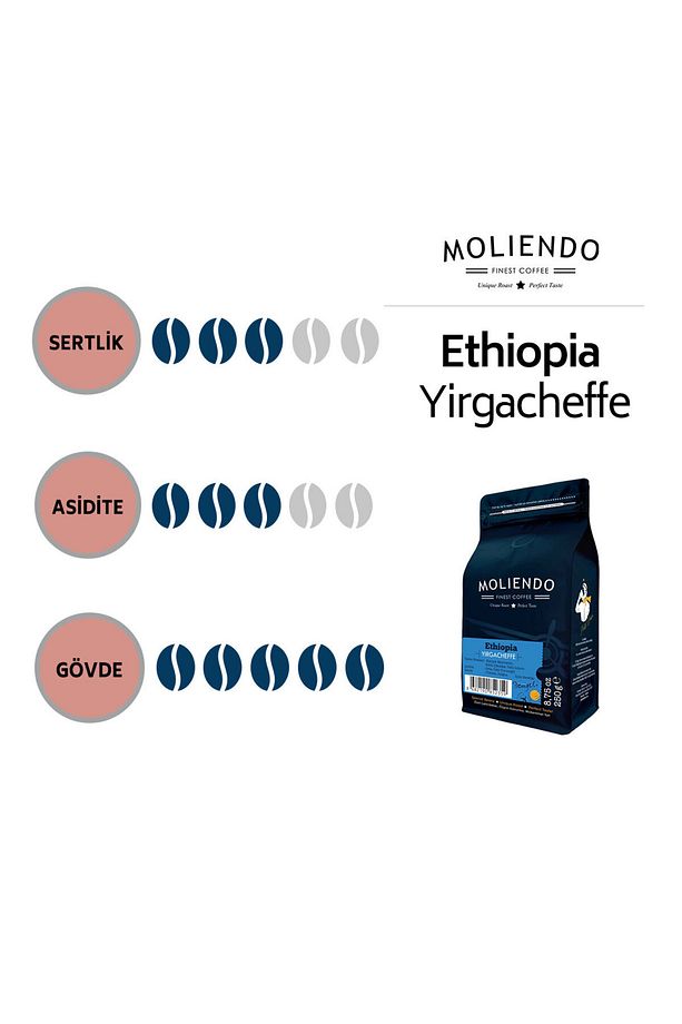 Ethiopia Yirgacheffe Yöresel Kahve ( Çekirdek Kahve) 250 g - 4
