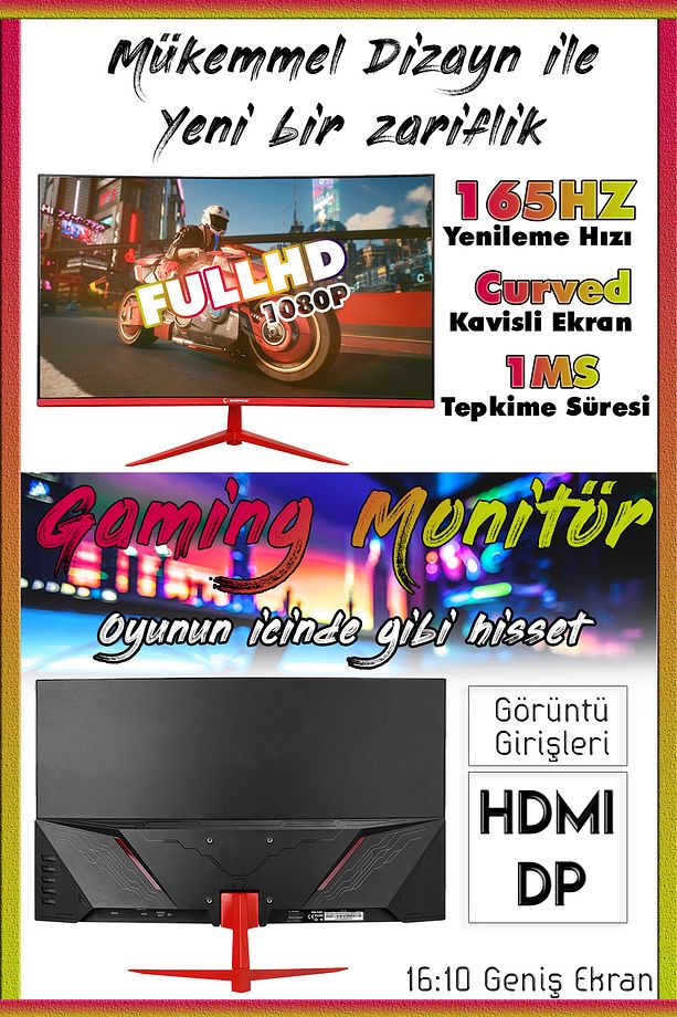 Ncx18 i5 12400F 16GB DDR4 512GB M.2 SSD RTX3050 8GB 24" 165Hz Oyuncu Masaüstü Bilgisayar - 3
