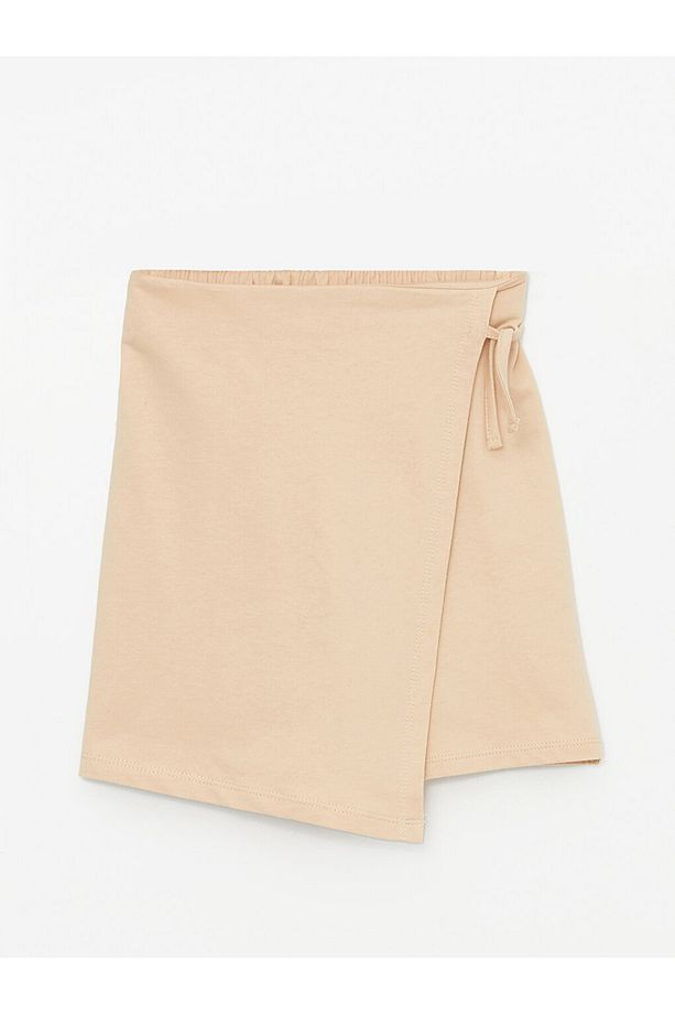 LCW Kids Beli Lastikli Basic Kız Çocuk Şort Etek - 1