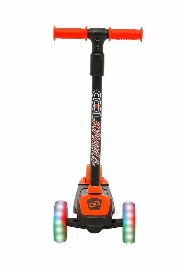Kaliteli Turuncu Çocuk Scooter Coll Wheels Led Işıklı 3 Tekerlekli Yükseklik Ayarlı Twist Scooter - 2
