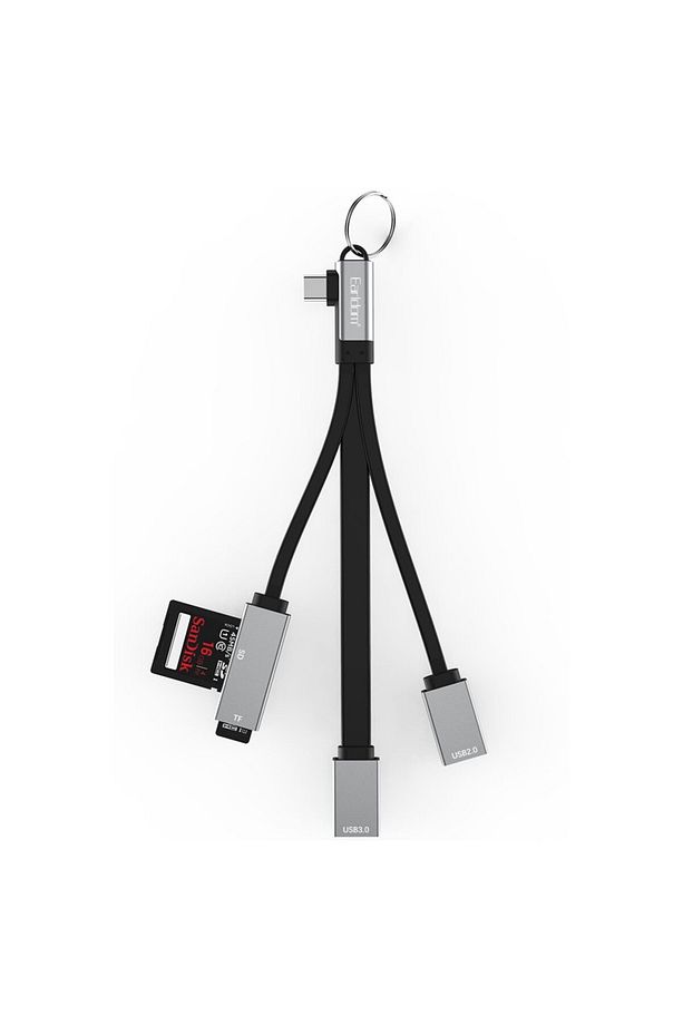 4in1 Type-C to USB 3.0 / USB 2.0 / SD Kart / TF Kart Dönüştürücü Çoklayıcı Hub + OTG Çevirici - 1