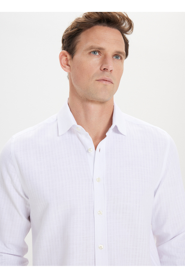 Altınyıldız Classics Beyaz Erkek Gömlek 4A2024200045 - 3
