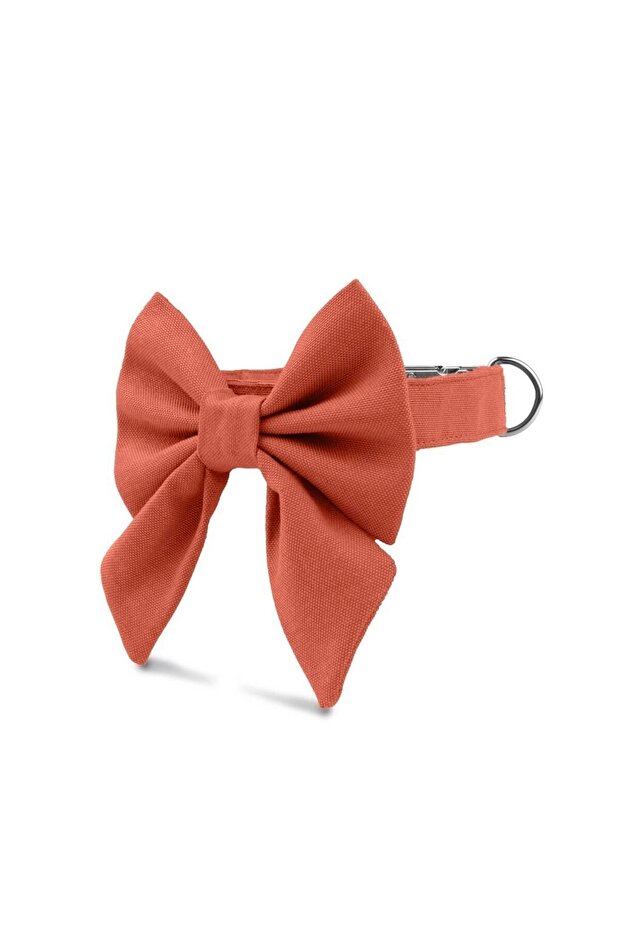 Dog Collar with Orange Bow Tie Special for Female Dogs Bow Collar