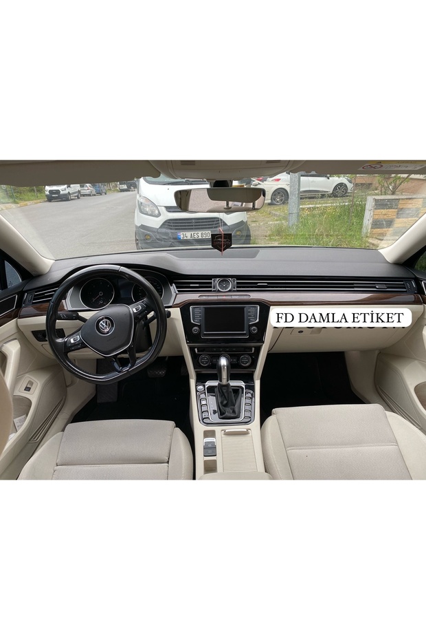 Volkswagen Passat B8 Torpedo, Console, Trim, Chest Cover Set Piano Black, Dark Oak Custom Pattern