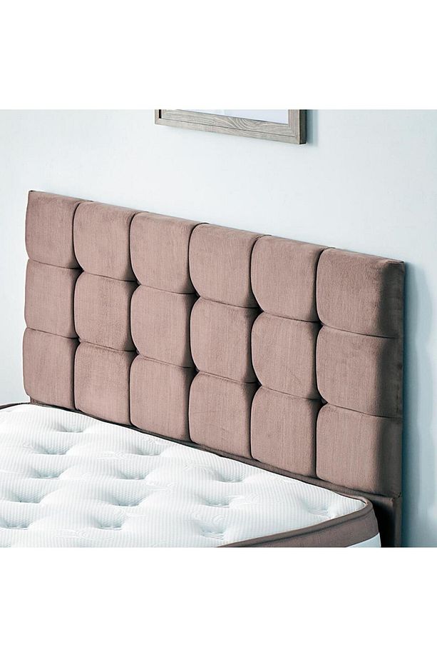 Rama Tek Kişilik Yatak Başlığı - 120 cm Sütlü Kahve Kumaş Başlık - 1
