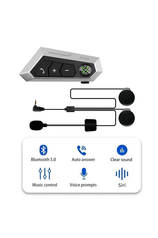 BT22B Motosiklet Bluetooth Kulaklık Kask Intercom Iki Sürücü Için Bağlantı Interkom Eşleştirme - 6