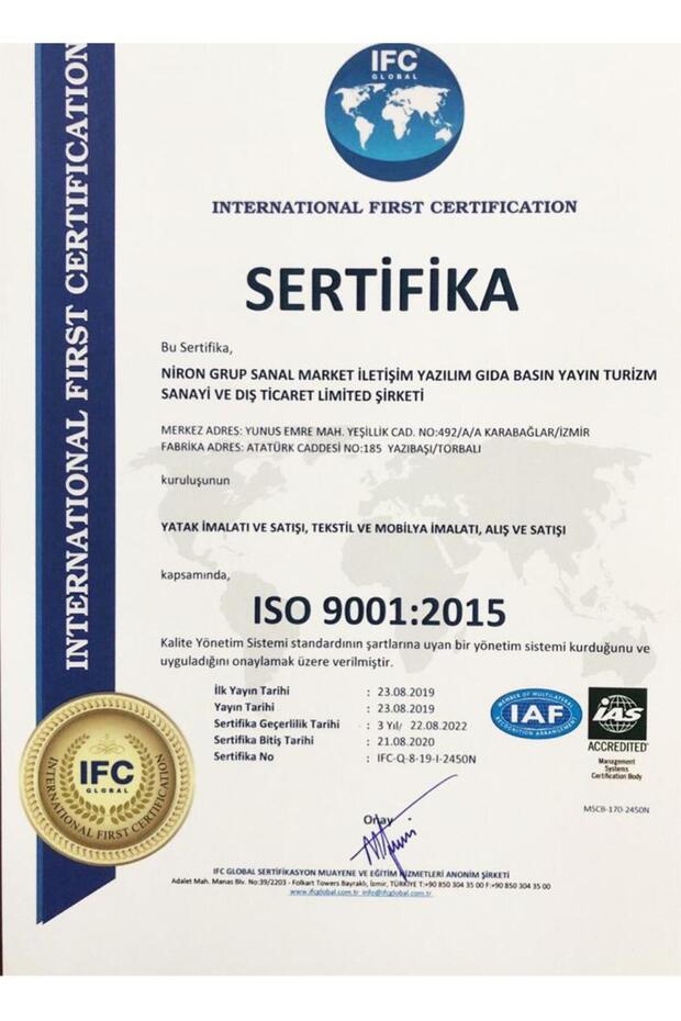 Hazan Yatak Tek Kişilik Full Ortopedik Sert Yatak, Çift Taraflı 22 Cm Ekstra Dayanıklı Yurt Yatağı - 7