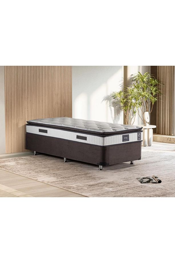 Niron Rama Füme Baza Ve Başlık Seti, Tek Kişilik 80x180 Cm Baza Ve Başlık Takımı - 6