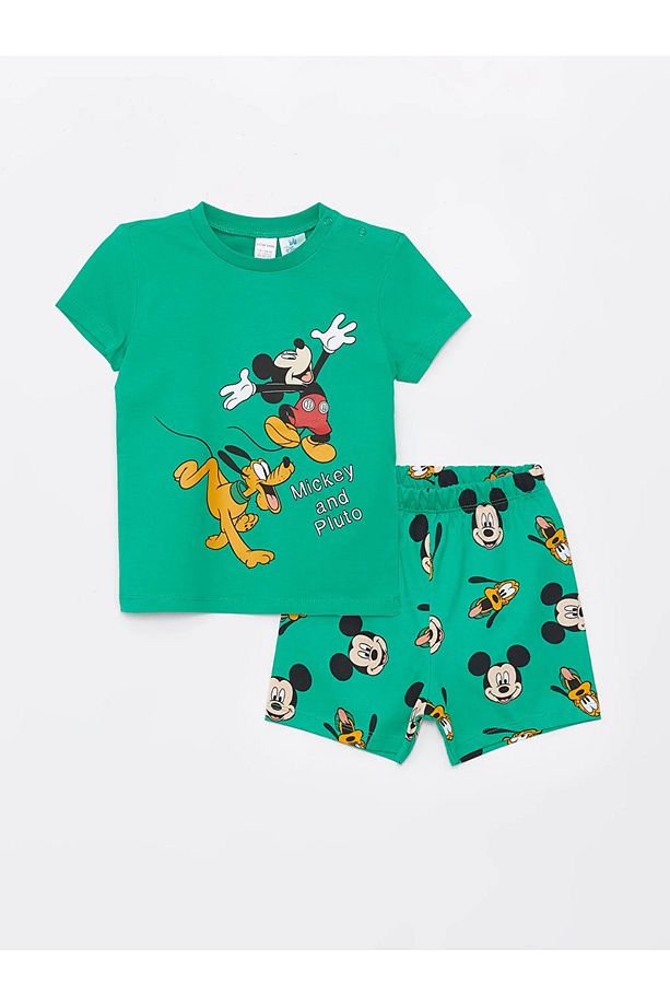 Erkek Bebek Şortlu Pijama Takımı - 1