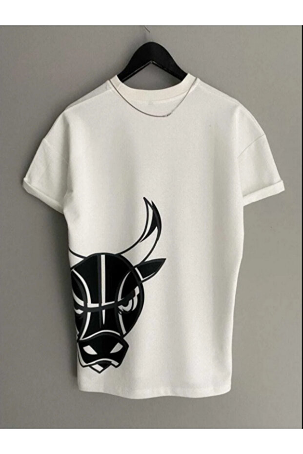 Chicago Front-Back Printed Basic Oversize T-shirt - 2