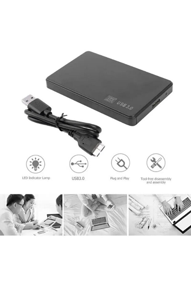 2.5" Usb 3.0 Harici Ssd Harddisk Hdd Kutusu Sata Hard Disk Harici - 5