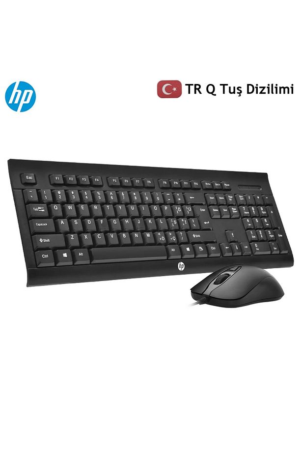 KM100 Kablolu Klavye Mouse Set Kurulumu Kolay Tak Çalıştır Şık Zafir Modern Tasarım Türkçe Q Klavye - 1