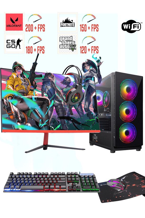 FF6500 i5 6500 3,2GHz İŞLEMCİ / 32GB DDR4 RAM / 4GB 1050Tİ / 240GB SSD / 23.6\'\' CURVED MONİTÖR - 1