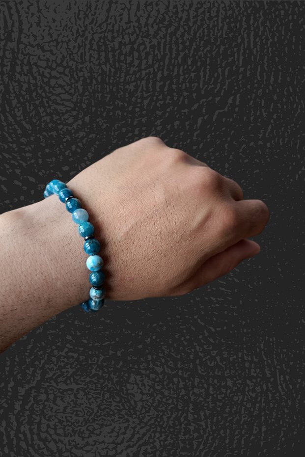 Apatite Stone Bracelet, Natural Stone, Genuine Apatite Stone Bracelet Jewelry