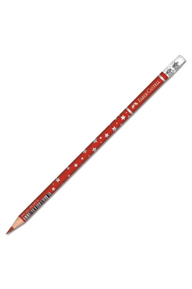 Starry Head Pencil Red with Eraser
