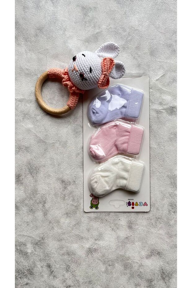 Set of 3 Cute Socks for Baby Girl and Boy
