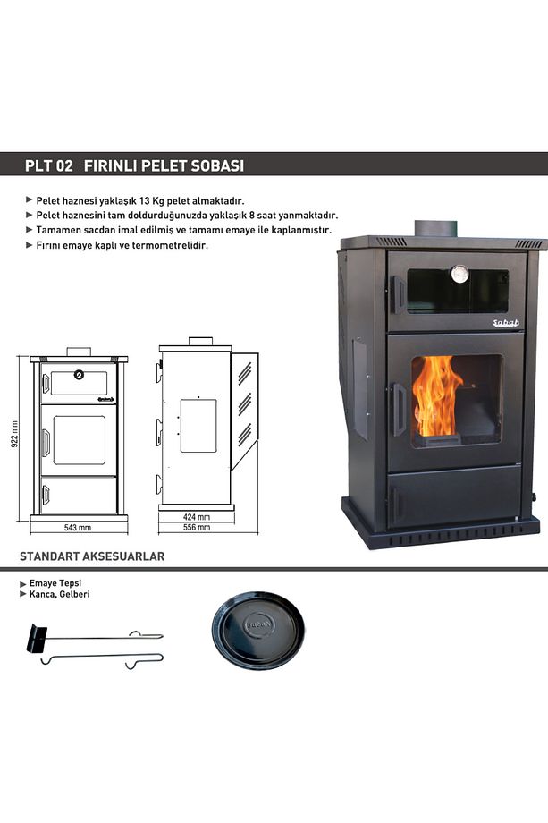 PLT02 Fırınlı Pelet Sobası - 4