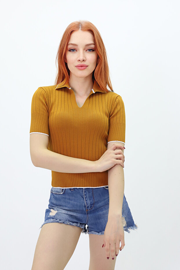 gömlek yaka triko - 4