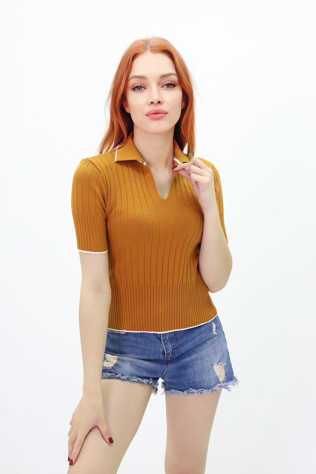 gömlek yaka triko - 3