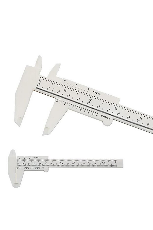 Metal Rod Microblading and Permanent Makeup Measuring Ruler Caliper White Plastic Caliper