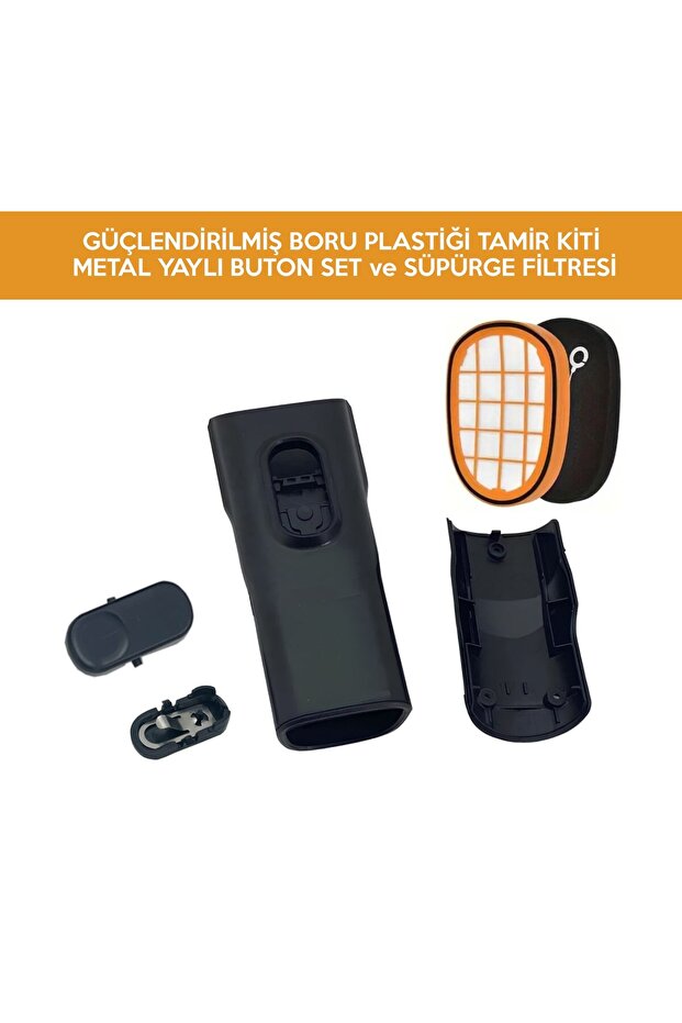 Xc 8349 Speed Pro Max - Vertical Vacuum Cleaner Pipe Repair Kit, Metal Spring Button and Filter
