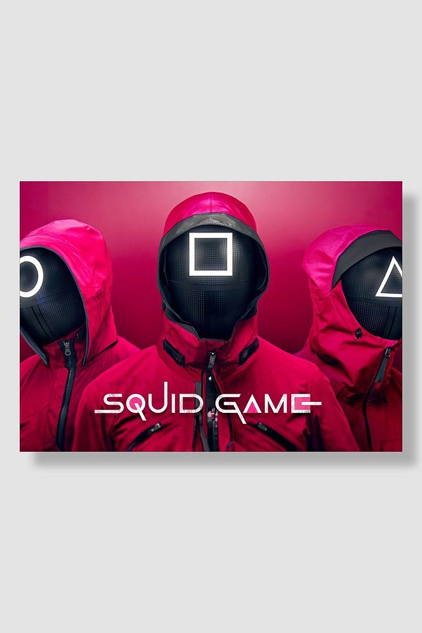 Squid Game Dizi Posteri Yüksek Kaliteli Kalın Parlak Kuşe Kağıdı - 1