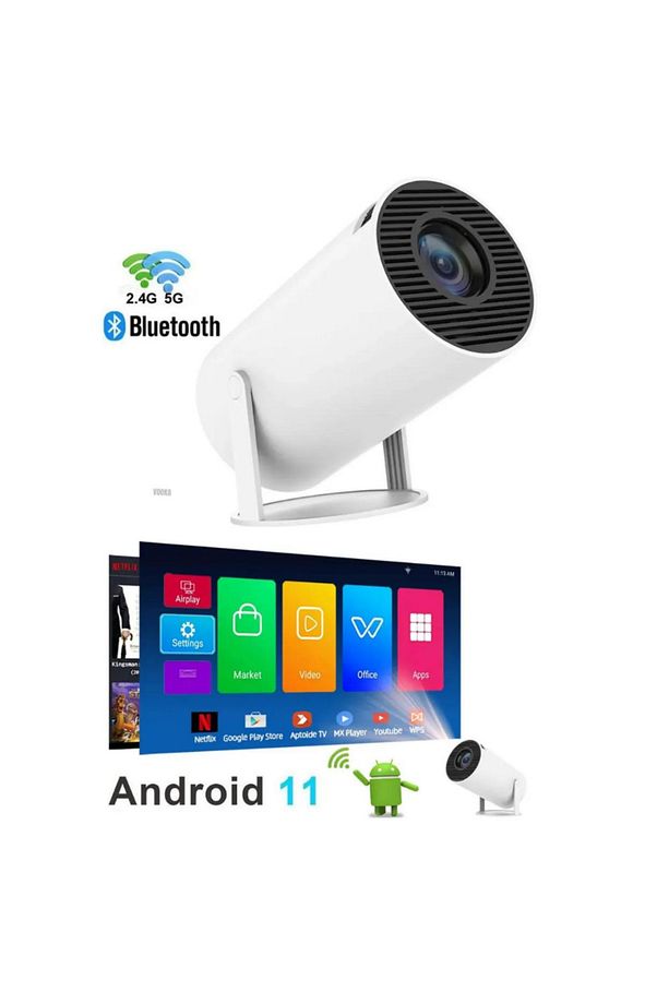 Projeksiyon Cihazı Android Profesyonel Ultra Hd Taşınabilir Bluetooth Wifi Ev Sineması Akıllı Kumand - 2
