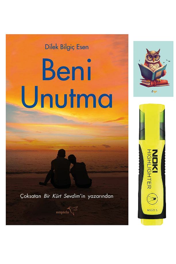 Beni Unutma-Dilek Bilgiç Esen-Müptela Yayınları-Sarı Fosforlu Kalem-Not Defteri Seti - 1