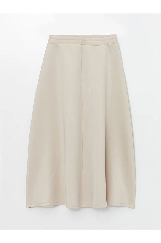 LCW Modest Beli Lastikli Kadın Kloş Etek - 2