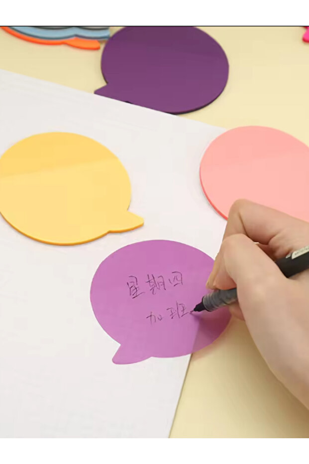 مذكرة ورقية لاصقة ملونة شفافة Postit 9 - 4