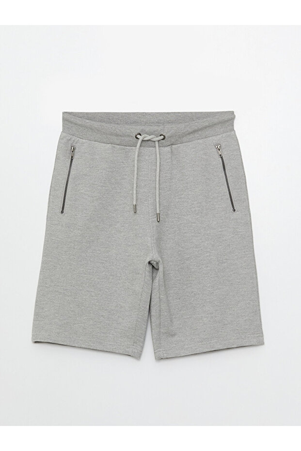Slim Fit Beli Bağlama Detaylı Erkek Şort - 6