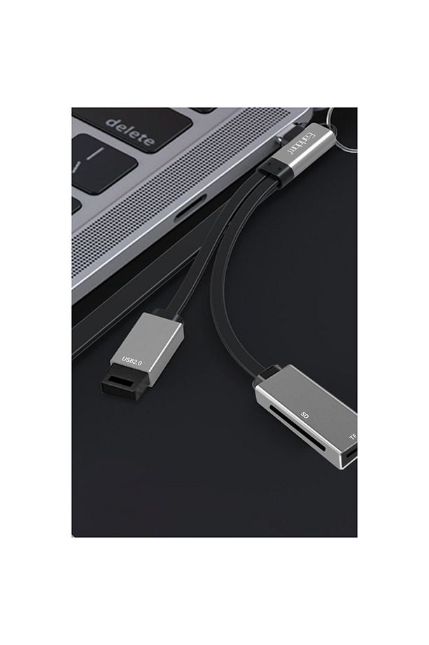 4in1 Type-C to USB 3.0 / USB 2.0 / SD Kart / TF Kart Dönüştürücü Çoklayıcı Hub + OTG Çevirici - 3