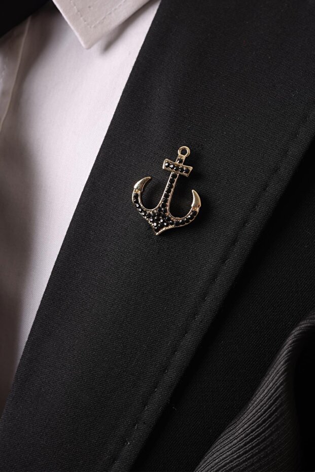 Taşlı Çapa Broş - 4