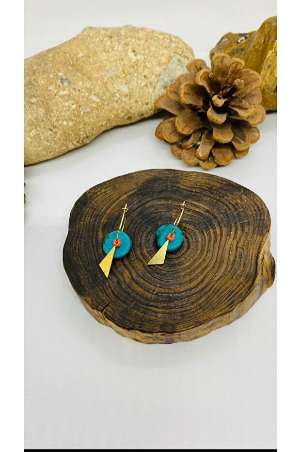 Handmade Design Turquoise Stone Women's Earrings