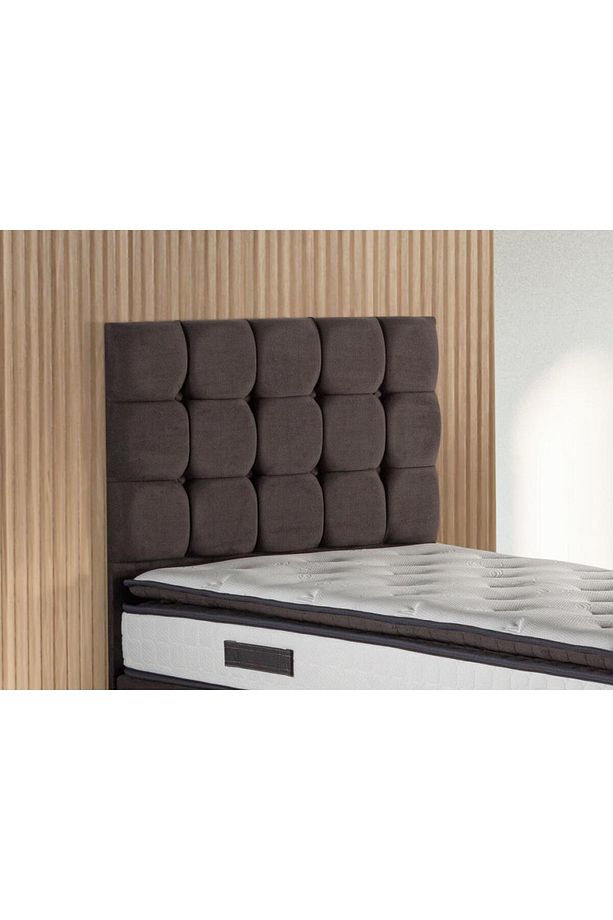 Niron Rama 90cm Tek Kişilik Başlık, Füme Soho Kumaş Yatak Başlığı - 3