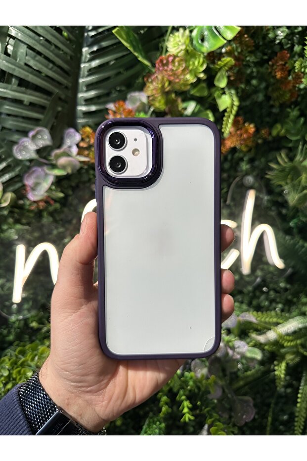 iPhone 11 Compatible Transparent Protective Edge Colorful Case - 3