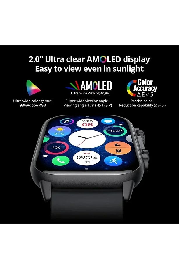 ANDROİD-İOS UYUMLU BİLDİRİMLERİ GÖREBİLİR VE KONUŞABİLİME Hk 9 Pro PLUS Akıllı Saat (Amoled Ekran) - 2