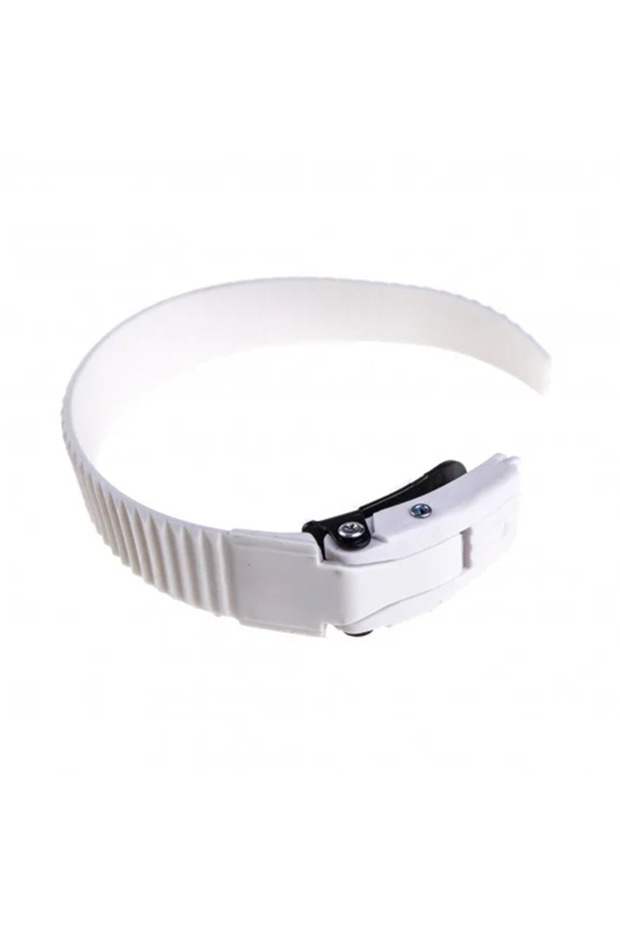 مشبك تزلج أبيض بإبزيم تزلج