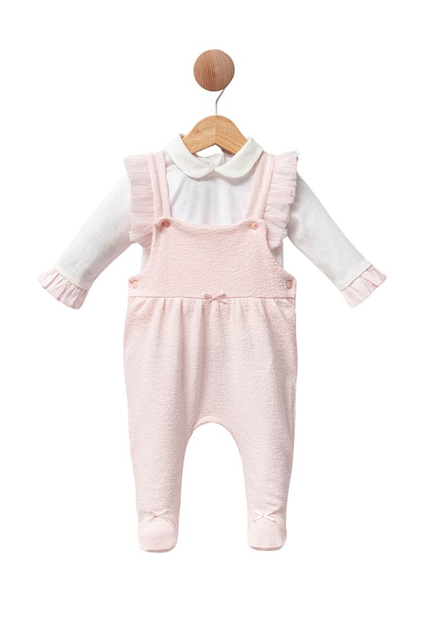 Mini Princess Kız Bebek Salopet Takım Jakarlı Örme & Lyc Süprem Kumaş - 5