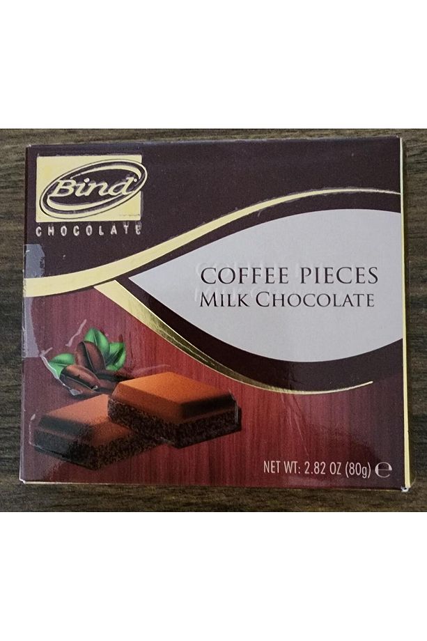 KAHVE ÇEKİRDEĞİ PARÇACIKLI SÜTLÜ ÇİKOLATALI TABLET 80 gr - 1