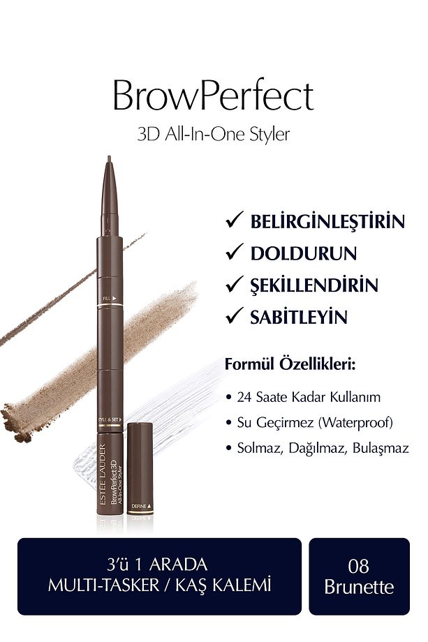 Kaş Kalemi - BrowPerfect 3D All-In-One Styler Multi-Tasker 08 Brunette - 1