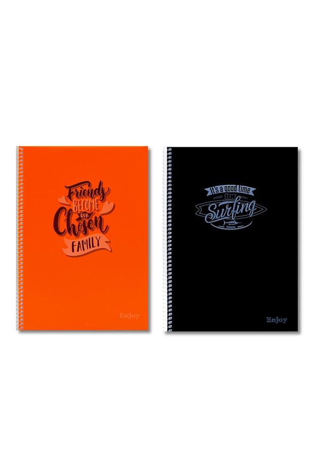 Sim Enjoy A4 72 Yaprak Plastik Kapak Spiralli Defter Çizgisiz - 3