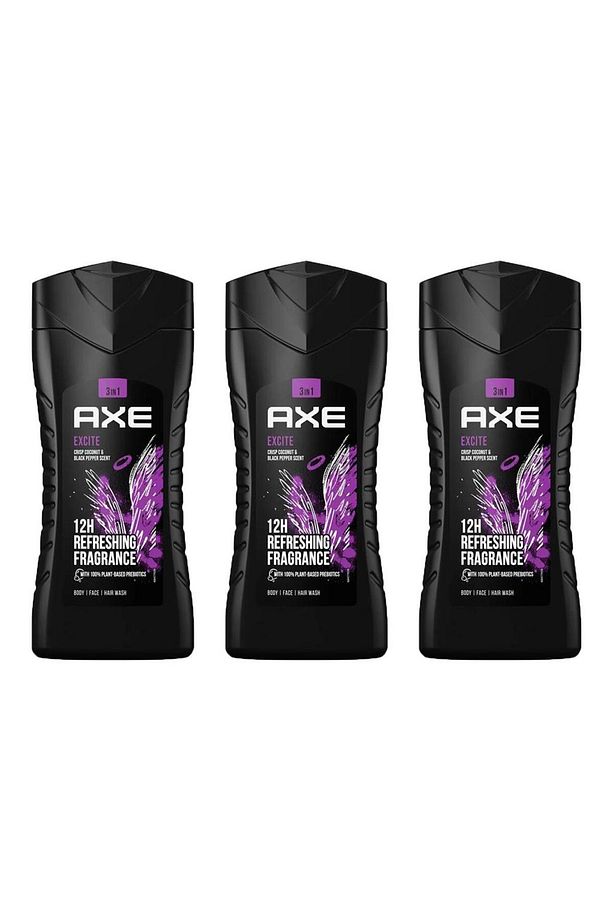 Excite 3in1 Erkek Duş Jeli 250ML X3 Adet 3lü Set - 1