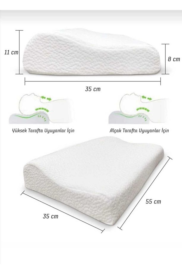 Tempur  Yastık  Sirt  Üstü  Yan Uyuma  Yastığı  Tempura  Pillow  Visko  Foam Memory Reas High Pillow - 2