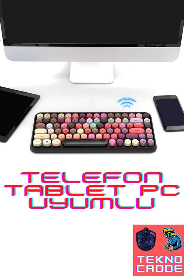 A308i IOS/ANDROİD/WİNDOWS/Tablet/Telefon/Akıllı TV/PC/LAPTOP DAKTİLO BLUETOOTH Klavye - 5