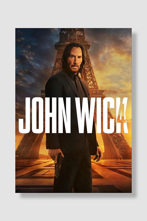 John Wick 4'lü Film Posteri Seti Yüksek Kaliteli Kalın Parlak Kuşe Kağıdı - 5