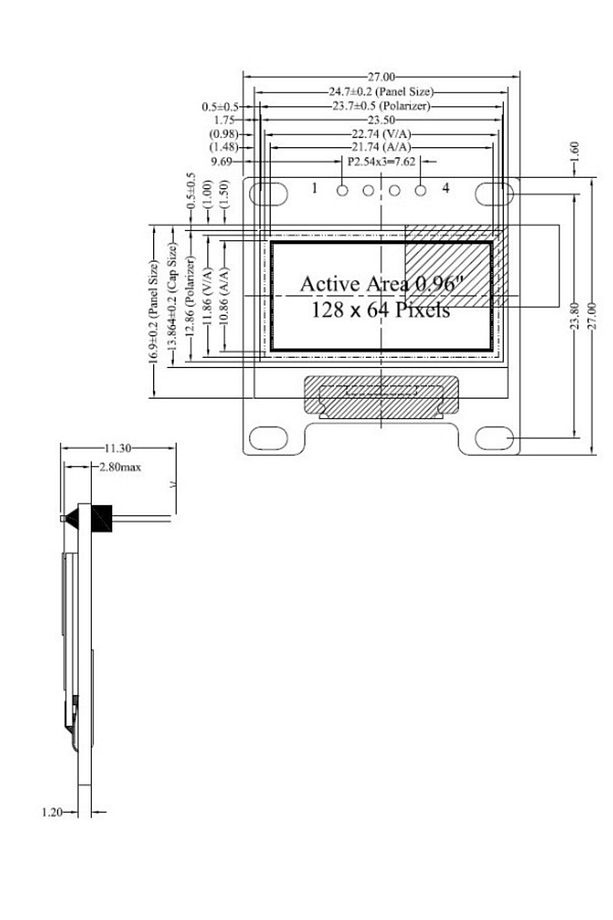 128x64 Oled Ekran Lcd 0.96 I2c Arduino Raspberry Pı Beyaz - 2